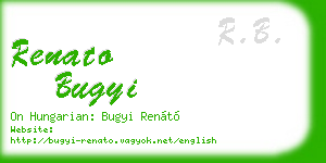 renato bugyi business card